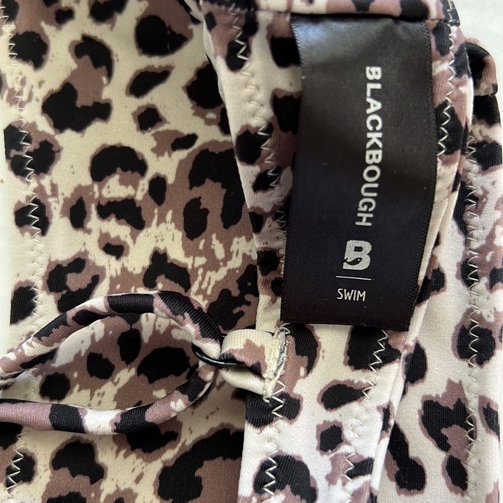 BLACKBOUGH Bikini Top Swim‎ Bathing suit Leopard Animal Print Straps Handmade SM - Picture 2 of 9